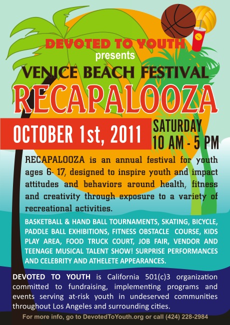 RECAPALOOZAA! Oct.1st- A Venice Festival!