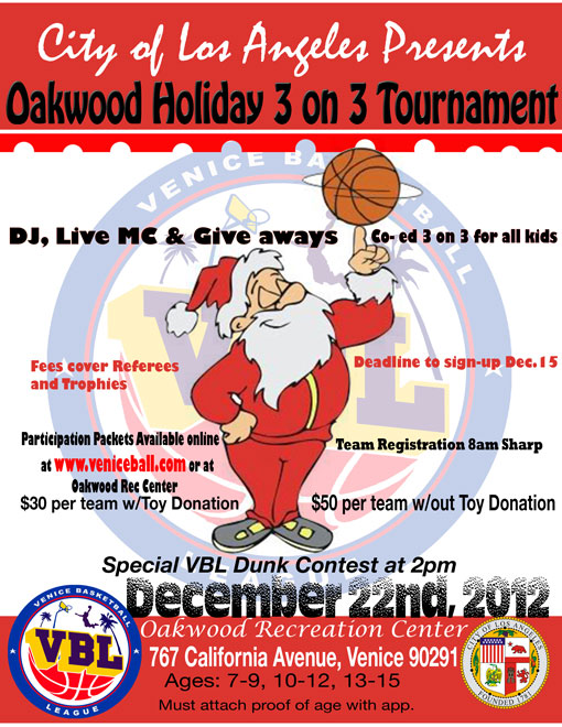 Christmas by the beach! 3 on 3 tournamnent for Kids