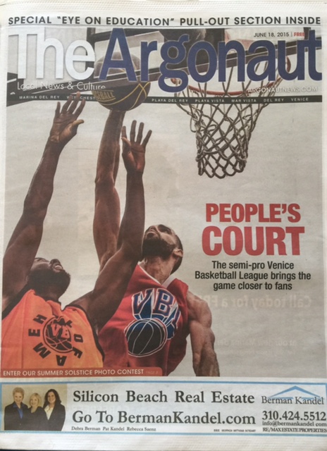 VBL gets front Page in Argonaut Newspaper